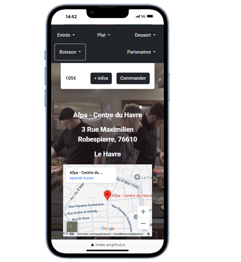 Aperçu du projet timeReal responsive 2